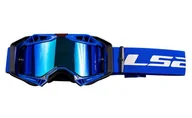 Gogle i okulary motocyklowe - Gogle LS2 Aura Pro Czarno-niebieska Lustrzanka PINLOCK I ZRYWKI - miniaturka - grafika 1