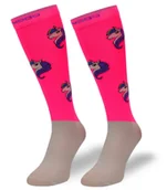 Skarpetki damskie - Skarpety jeździeckie SPJMW, różowe w jednorożce, 35/38 - miniaturka - grafika 1