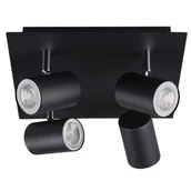 Oprawy, klosze i abażury - Oprawa ścienno-sufitowa GU10 4x max 10W EVALO EL-4O B-SR czarny 35697 - miniaturka - grafika 1
