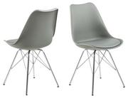 Krzesła - D2.Design Krzesło Eris PP szare 162300 - miniaturka - grafika 1