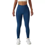 Rajstopy - EULLA Legginsy do jogi wysoka talia spodnie do odchudzania do jogi legginsy sportowe rajstopy fitness, 04 Niebieski Woda, XL - miniaturka - grafika 1