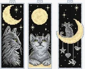 Pasmanteria - Zestaw do haftu krzyżykowego kanwa plastikowa mulina DMC - 3 zakładki - miniaturka - grafika 1