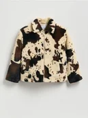 Kurtki i płaszcze dla dziewczynek - Reserved - Futrzana kurtka ze zwierzęcym wzorem - wielobarwny - miniaturka - grafika 1