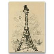 Plakaty - Klasyczny plakat do pokoju Gustave Eiffel A3 - miniaturka - grafika 1