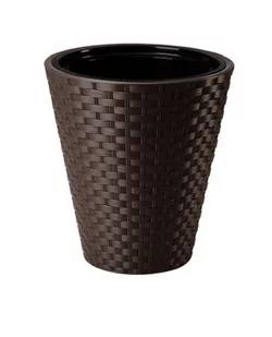 Doniczka Rattana 30 ciemny brąz FORM-PLASTIC - Donice - miniaturka - grafika 1
