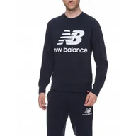 Bluzy sportowe męskie - Bluza na co dzień męska NEW BALANCE ciepła bez kaptura - miniaturka - grafika 1
