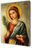 Ikony i obrazy sakralne - Ikona złocona Święta Agata Symbol Wiary i Oddania - miniaturka - grafika 1