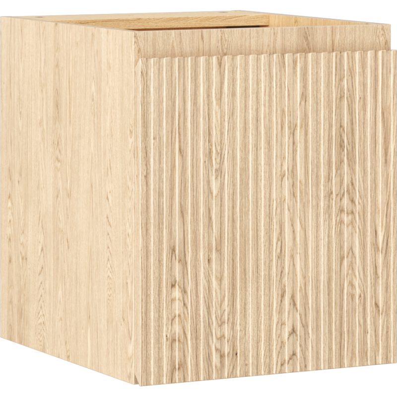 Mexen Rivel szafka łazienkowa podumywalkowa 40 cm, 1 drzwi, ryflowana, dąb - 91A21-04047-1-BF81