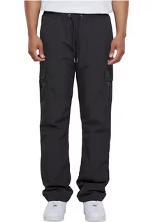 Spodenki męskie - Urban Classics Męskie spodnie Straight Leg Nylon Cargo Pants Black 4XL, czarny, 4XL - grafika 1