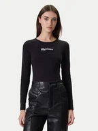 Body - Karl Lagerfeld Jeans Body A4W17017 Czarny Slim Fit - miniaturka - grafika 1