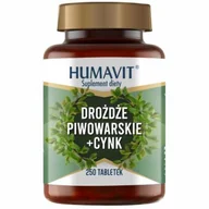 Układ pokarmowy - Humavit, Drożdże piwowarskie + Cynk, 250 tabl. - miniaturka - grafika 1
