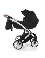 Wózki dziecięce - Junama Space Wózek głęboko-spacerowy 04 black - miniaturka - grafika 1