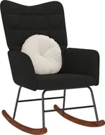 Fotele - vidaXL Fotel bujany, czarny, tapicerowany aksamitem - miniaturka - grafika 1