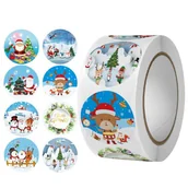 Pasmanteria - Naklejki Ozdobne Okrągłe Świąteczne 100 Szt. - miniaturka - grafika 1