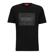 Koszulki męskie - HUGO T-shirt męski, czarny (Black1), S - miniaturka - grafika 1