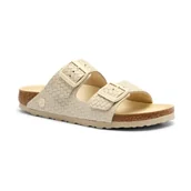 Klapki i japonki damskie - Birkenstock Skórzane klapki Arizona LENA | narrow fit - miniaturka - grafika 1