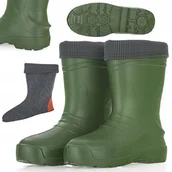 Obuwie robocze - KALOSZE MĘSKIE GUMOWCE PIANKOWE EVA GEKO G90549 ROZMIAR 44 WYSOKOŚĆ 30 CM - miniaturka - grafika 1