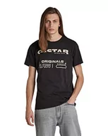 Koszulki męskie - G-STAR RAW Męski T-shirt Originals R T, Black (Dk Black C506-6484), XS - miniaturka - grafika 1