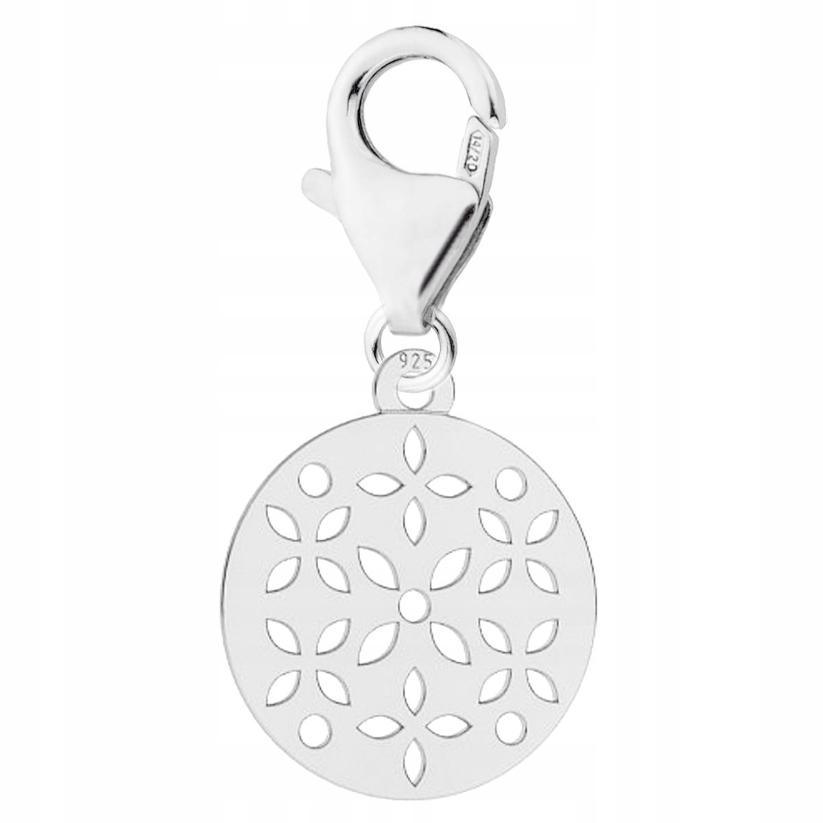 Zawieszka Srebrna Blaszka z Kwiatami Ażurowa Kwiaty Kwiatki SREBRO 925