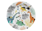 Dekoracje i nakrycia stołu na imprezę - Talerzyki urodzinowe Dinozaury - 23 cm - 8 szt. - miniaturka - grafika 1