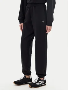 Guess Spodnie dresowe V5YB17 KCRP0 Czarny Regular Fit - Spodnie sportowe damskie - miniaturka - grafika 1
