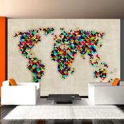 Fototapety - Fototapeta - World Map - a kaleidoscope of colors (rozmiar 350x270) - miniaturka - grafika 1