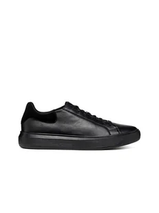 Geox Skórzane sneakersy "Deiven" w kolorze czarnym - Trampki męskie - miniaturka - grafika 1