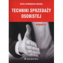 Techniki sprzedaży osobistej Beata Zatwarnicka-Madura