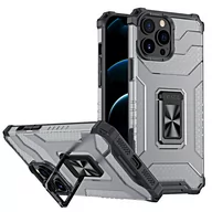 Etui i futerały do telefonów - Hurtel Crystal Ring Case pancerne hybrydowe etui pokrowiec + magnetyczny uchwyt iPhone 13 Pro Max czarny - miniaturka - grafika 1