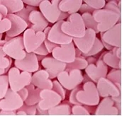 Dodatki do ciast w proszku - POSYPKA CUKROWA - SERCA SERDUSZKA różowe - 20g - miniaturka - grafika 1