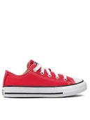 Buty dla dziewczynek - Converse Trampki Chuck Taylor All Star Ox 3J236 Czerwony - miniaturka - grafika 1