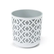 Donice - Pigmejka DONICA OSŁONKA AZTEK BIAŁY/JASZ 25x25 cm H:27cm - miniaturka - grafika 1