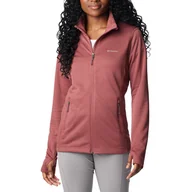Bluzy sportowe damskie - Damska Bluza COLUMBIA W PARK VIEW GRID FLEECE FULL ZIP 1959713679 – Czerwony - miniaturka - grafika 1