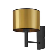 Lampy ścienne - Czarno-złoty kinkiet do salonu TEGU MIRROR - miniaturka - grafika 1