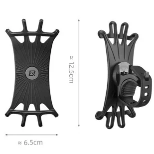 Uchwyt rowerowy silikonowy RockBros LF436BK na rower motocykl hulajnogę na kierownicę do telefonu Czarny - Akcesoria rowerowe - miniaturka - grafika 12