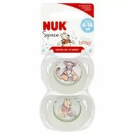 Smoczki uspokajające - Nuk Smoczek uspokajający silikonowy 6-18 mies. Star Tygrysek/Kubuś 10736940 2 szt. - miniaturka - grafika 1