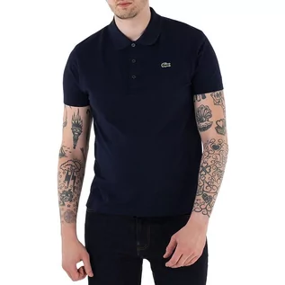 Koszulki męskie - Koszulka Lacoste Polo Slim Fit YH4801-166 - granatowa - grafika 1