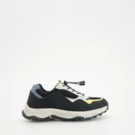 Buty dla chłopców - Reserved - Sneakersy z ozdobną podeszwą - Czarny - miniaturka - grafika 1