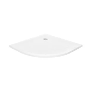 Brodzik półokrągły New Trendy Mild Stone 80x80x4,5 biały akryl B-0537 - Brodziki prysznicowe - miniaturka - grafika 1