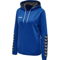Bluzy damskie - hummel Hummel damska bluza z kapturem z poliestru, True Blue, S 204932-7045-S - miniaturka - grafika 1