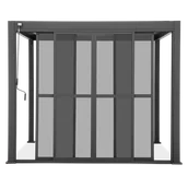 Kratki i pergole - Drzwi przesuwane z poliwęglanu do pergoli PREMIUM 4m anthracite - GUTROOF - miniaturka - grafika 1