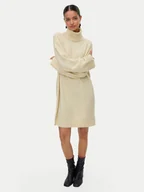Sukienki - Vero Moda Sukienka dzianinowa Aquarius 10331900 Beżowy Regular Fit - miniaturka - grafika 1