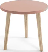 Ławy i stoliki kawowe - Stolik kawowy LEBEL 67x67 różowy MELIMEBLE - miniaturka - grafika 1
