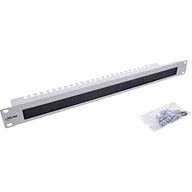 Maskownice do kabli - InLine 19111O organizator na kable Stojak Panel kablowy Szary 1 szt. - miniaturka - grafika 1