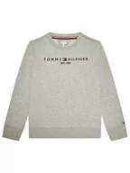 Bluzy dla chłopców - Tommy Hilfiger Bluza Essential KS0KS00212 Szary Regular Fit - miniaturka - grafika 1