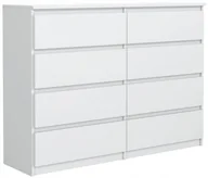 Komody - Nowoczesna Duża Komoda 8 Szuflad 120cm Biała Salonu Sypialni Od Producenta - miniaturka - grafika 1