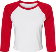 Koszulki i topy damskie - Koszulka damska Bella Micro Rib 3/4 Raglan Baby Tee - miniaturka - grafika 1