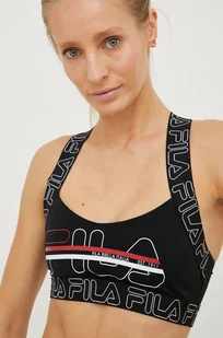 Fila biustonosz sportowy kolor czarny - Bielizna sportowa damska - miniaturka - grafika 1