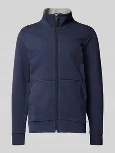 Bluza rozpinana o kroju regular fit ze stójką i gumowanym nadrukiem z logo - Bluzy męskie - miniaturka - grafika 1