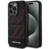 Etui i futerały do telefonów - Etui AMG AMHMP15L23SSPK Apple iPhone 15 Pro hardcase Silicone Large Rhombuses Pattern MagSafe czarny/black - miniaturka - grafika 1